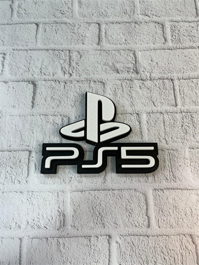 PS5 Logo Dekoratif Duvar Süsü Oyun Odası ve Salon Uyumu