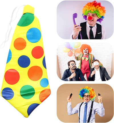 Palyaço Kravatı Lastikli Geniş Kesim