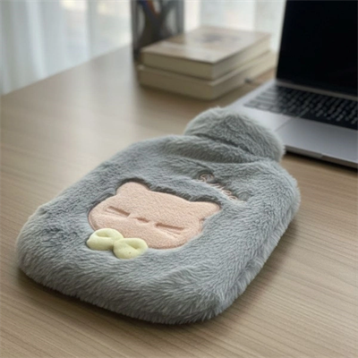 Papyonlu Kedi Figürlü Mavi Peluş Sıcak Su Torbası 1 Litre