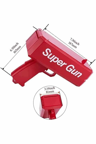 Para Dolar Atma Makinası Super Money Gun Para Saçma Fırlatma Tabancası