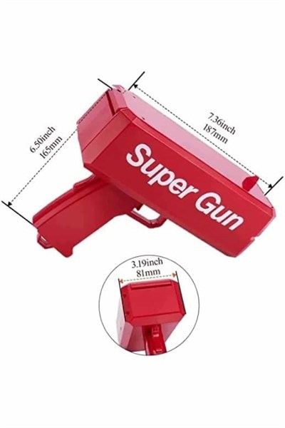 Para Dolar Atma Makinası Super Money Gun Para Saçma Fırlatma Tabancası