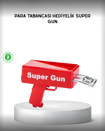Para Dolar Saçma Para Atma Tabancası Otomatik Kırmızı Oyuncak
