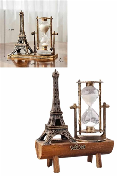 Paris Eyfel Kulesi Hediyelik Eyfel Retro Kum Saati Dekoratif Eşya