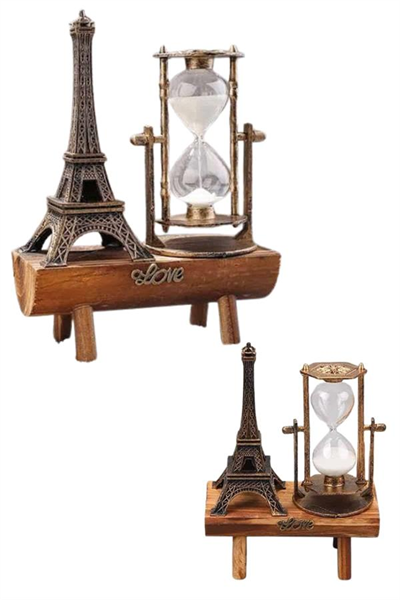 Paris Eyfel Kulesi Hediyelik Eyfel Retro Kum Saati Dekoratif Eşya