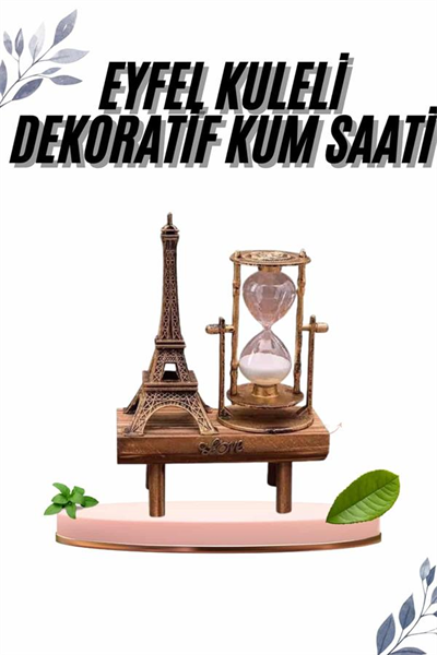 Paris Eyfel Kulesi Hediyelik Eyfel Retro Kum Saati Dekoratif Eşya
