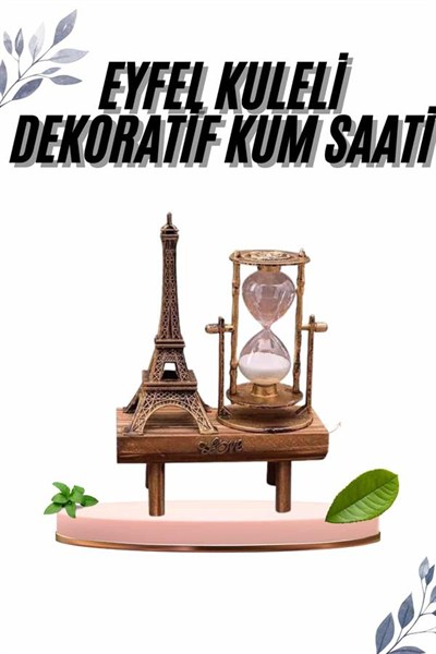 Paris Eyfel Kulesi Hediyelik Eyfel Retro Kum Saati Dekoratif Eşya