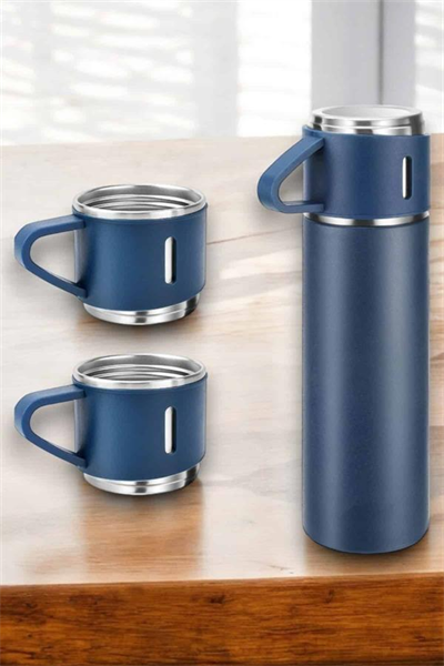 Paslanmaz Çelik 3’lü Termos Seti Vakumlu ve 8 Saat Isı Koruma