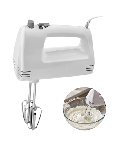 Paslanmaz Çelik Çırpıcılı El Mikseri 250W Çok Kademeli Mutfak Mikseri