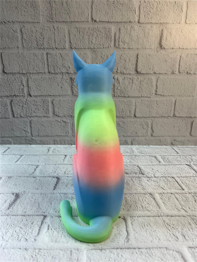 Pastel Rainbow Kedi Figürü Masa ve Raf Üstü Ev Dekorasyonu