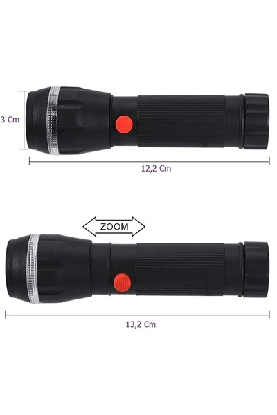 PeakStar PS-7083 Plastik Zoomlu Pilli El Feneri
