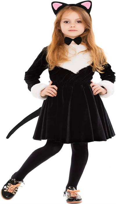 Pembe Kedi Seti - Taç, Kuyruk, Papyon Çocuk Boy