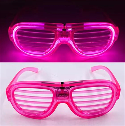 Pembe Led Işıklı Parti Gözlüğü - Neon 3 Modlu