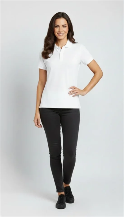 Pike Kumaş Düğmeli Yaka Regular Rahat Günlük Kısa Kol Tişört T-shirt - Beyaz