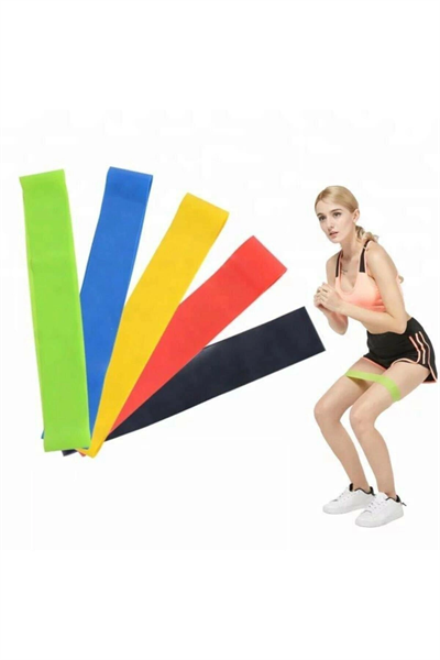 Pilates Direnç Lastiği Seti 5 Adet