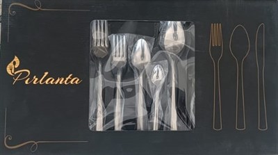 Pırlanta 30 Parça 6 Kişilik Çatal Kaşık Takımı 30 Parça Kutulu Hediyelik Çeyizlik Takım