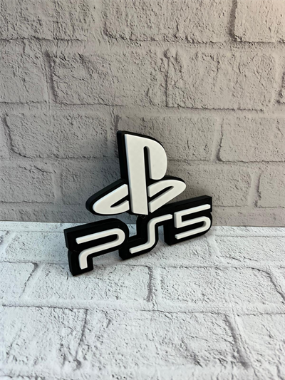 PlayStation 5 Logo Duvar Dekoru Minimal Tasarım 16×12 cm