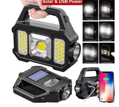 Polizei P-880A Solar Powerbanklı Şarjlı Taşınabilir Güçlü Fener