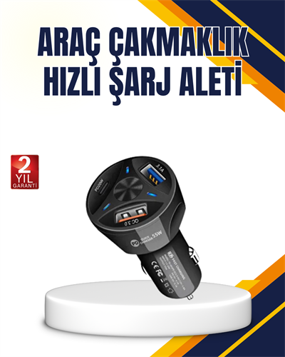 Polygold Quick Charger 55W Araç Şarj Cihazı PD USB C Destekli