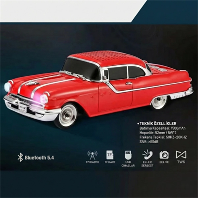 Pontiac Klasik Araba Tasarımlı Bluetooth Hoparlör
