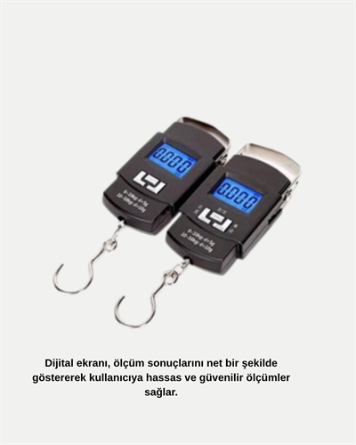 Portatif Dijital El Kantarı – Bavul, Kargo ve Paket Tartı Cihazı 50 Kg