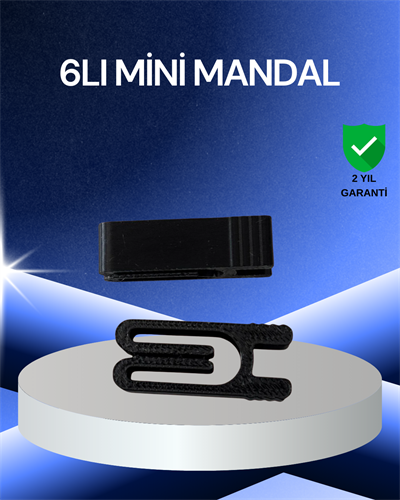 Poşet Kapatma Mandalı Hava Geçirmez 6 Adet Set