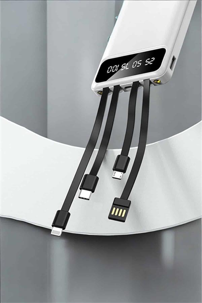 Powerbank 20.000 Mah LCD Ekran USB Lightning Type-C Uyumlu İOS ve Android