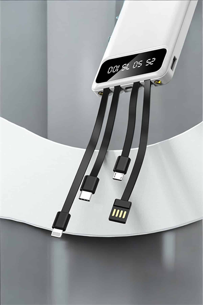 Powerbank 20.000 Mah LCD Ekran USB Lightning Type-C Uyumlu İOS ve Android