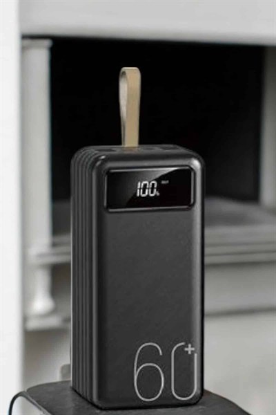 Powerbank 60.000 MAH 4 Portlu Uzun Şarj Süreli Dijital Göstergeli