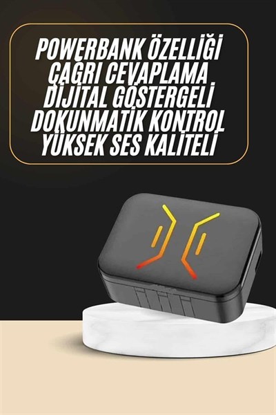 Powerbank Bluetooth Kulaklık  Kulaklığı Yüksek Ses Kaliteli