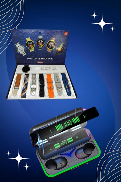 Powerbank Bluetooth Kulaklık Ve Akıllı Saat 7 Kordonlu Metal Kordon Plastik Kordon