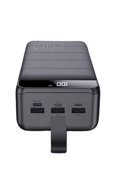 Powerbank Çoklu Şarj Girişi 50.000 Mah Taşınabilir Dijital Göstergeli