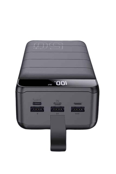 Powerbank Çoklu Şarj Girişi 50.000 Mah Taşınabilir Dijital Göstergeli