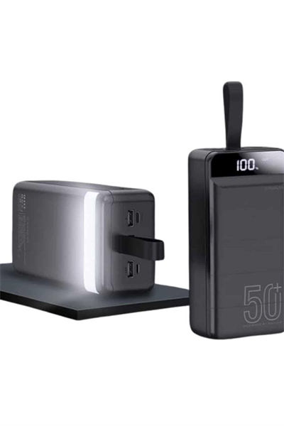 Powerbank Çoklu Şarj Girişi 50.000 Mah Taşınabilir Dijital Göstergeli