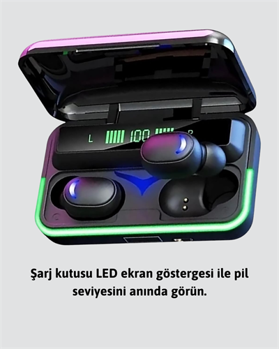 Powerbank Özellikli Bluetooth 5.1 Kulaklık Oyun ve Müzik İçin