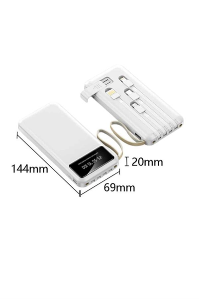 Powerbank Şarj Cihazı 4 Çıkışlı 20.000 MAH Powerbank Taşınabilir Çoklu Giriş