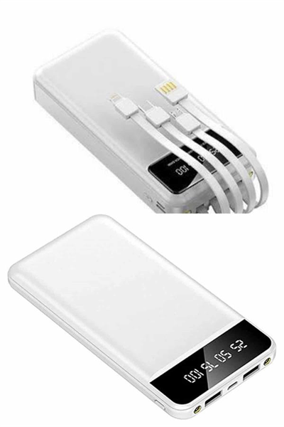 Powerbank Şarj Cihazı 4 Çıkışlı 20.000 MAH Powerbank Kompakt Yüksek Kapasiteli Hızlı Şarj