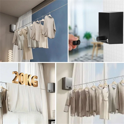 Pratik Geri Çekilebilir Çamaşır İpi