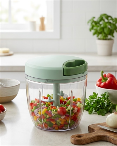 Pratik İpli Mutfak Doğrayıcısı Sebze Soğan Sarımsak Doğrayıcı