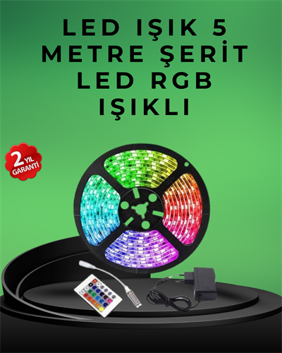 Pratik Kurulumlu 5 Metre Kumandalı Şerit LED