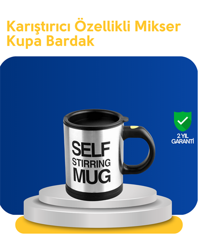 Pratik ve Dayanıklı Termos Kupa | Tek Tuşla Otomatik Karıştırma