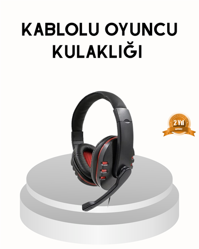 Profesyonel  Kulaklık – Mikrofonlu, Yumuşak Pedli, Stereo Ses Kalitesi, Tere Dayanıklı