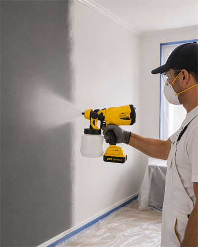 Profesyonel Akülü Boya Tabancası Ayarlanabilir Sprey Sistemli Püskürtme Aleti
