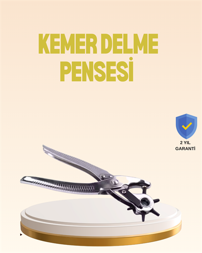 Profesyonel Deri Delme Pensesi Döner Başlıklı Kemer Delici 6 Fonksiyonlu