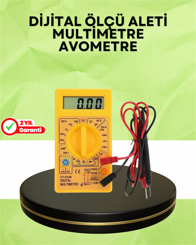 Profesyonel Dijital Multimetre Volt Amper Direnç Ölçümü