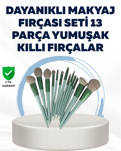 Profesyonel Kullanıma Uygun 13 Parça Makyaj Fırçası Takımı Fiber Kıllı