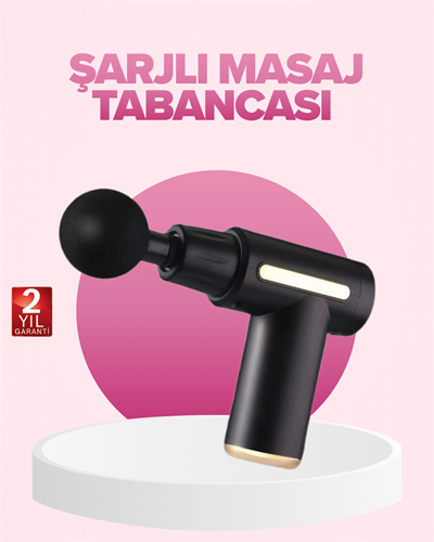 Profesyonel Masaj Tabancası 6 Kademeli Derin Kas Terapisi 4 Başlıklı Şarjlı Sessiz Motor