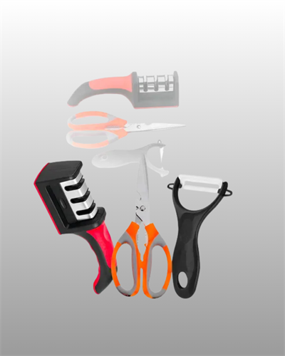 Profesyonel Mutfak Makas Seti –  Kesim Makası + Soyacak + Bileyici