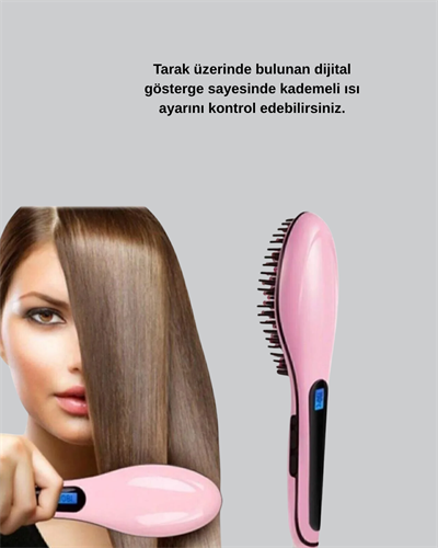 Profesyonel Saç Düzleştirici Tarak – 230°C Maksimum Isı, Hızlı Isınma ve Seramik Plaka