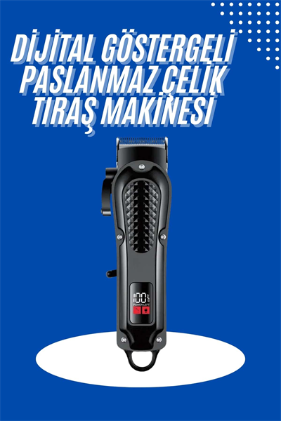 Profesyonel Saç Kesme Aleti Dijital Saç Sakal Tıraş Makinesi Uzun Ömürlü