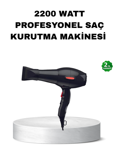 Profesyonel Saç Kurutma Makinesi – AC Motor, Soğuk Üfleme, 2 Hız Kademesi
